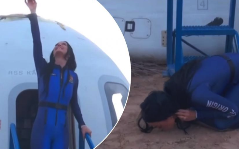Katy Perry Canta no Espaço e Beija o Chão Após Voo Suborbital da Blue Origin